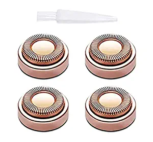 Hair Remover Replacement Heads, Fit all Hair Remover For man and woman Soft Touch, 18K Gold-Plated Rose Gold, 4 Count