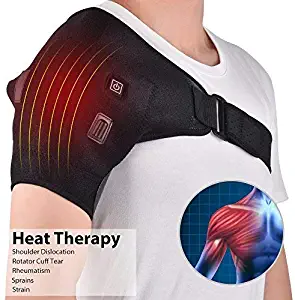 Heated Shoulder Wrap Brace Shoulder Heating Pad for Pain Relief Frozen Shoulder Pain Bursitis Labrum Tear Relax Shoulder Muscles （NOT Wireless）