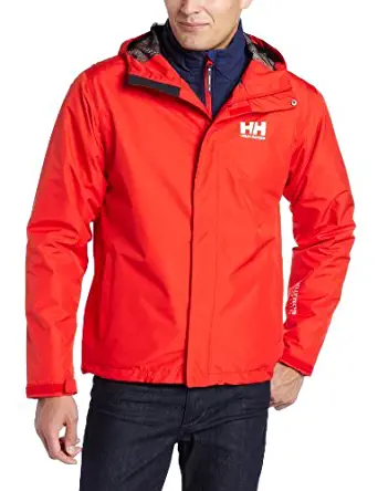 Helly Hansen Men's Seven J Waterproof, Windproof, and Breathable Rain Jacket with Hood