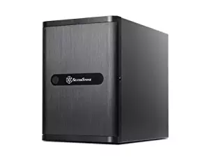 SilverStone Technology Premium Mini-ITX/DTX Small Form Factor NAS Computer Case, Black (DS380B)