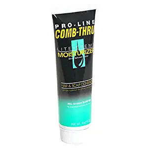 Pro-Line Comb-Thru Lite-Cr?me Moisturizer, Hair & Scalp Conditioner for Men, 4-Ounce Tubes (Pack of 6)