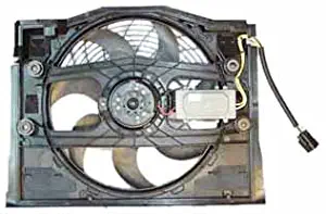TYC 611190 BMW 3 Series Replacement Condenser Cooling Fan Assembly (E46 Models, Clutch Radiator fans)