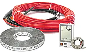 Heatwave Floor Heating Cable 120V (64-120 Square Feet) with Required GFCI Programmable Thermostat