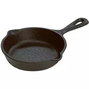 Lodge 3.5 Inch Cast Iron Mini Skillet. Miniature Skillet for Individual Meal Use or Desserts