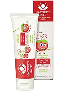 Nature's Gate Oral Care Cherry Fluoride-Free Natural Toothpaste Gels 5 oz. tubes (a)