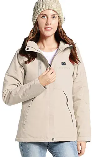 Venustas Women's Heated Jacket Winter Jacket with Hood, Waterproof& Windproof