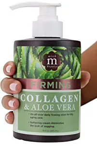 Mirth Beauty Collagen Cream Cream for Face and Body. Collagen Firming Cream with Aloe Vera and Green Tea Extract. Large 15oz jar with pump. (15oz)
