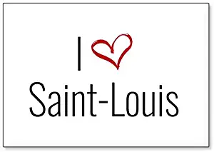 I Love Saint-Louis, fridge magnet (design 3)