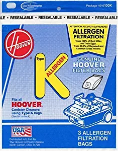 Hoover Type K Allergen Bag (6-Pack), 4010100K