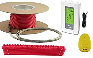 40 Sqft Cable Set, Electric Radiant Floor Heat Heating System with Aube Digital Floor Sensing Thermostat