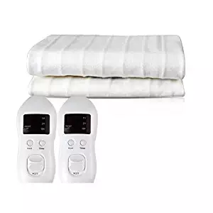 Heated Mattress Pad, Electric Heating Bed Toppers with EasySet Control and Timer, Fast Heating Technology, Ultra-Fresh Anti-Bacteria Extra Comfort, White (Queen Size)