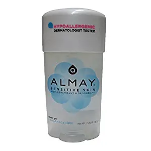 Almay Sensitive Skin Clear Gel, Anti-Perspirant and Deodorant, 2.25 Oz (Pack of 6)