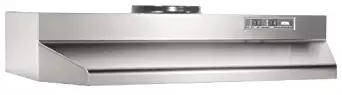 Broan 423604 ADA Capable Under-Cabinet Range Hood, 190 CFM 36-Inch, Stainless Steel