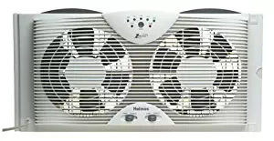 Holmes HAWF2043 Dual Blade Twin Window fan with One Touch Thermostat (Renewed)