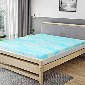 Mattress Topper, 2 Inch Gel Memory Foam Mattress Topper with CertiPUR-US Certified - Queen Size