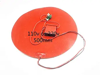 HEASEN 1pc 110V/220V 500W 500mm Dia Big Size Round Silicone Heater Pad Heating mat Delta Kossel 3D Printer HeatBed with Controller