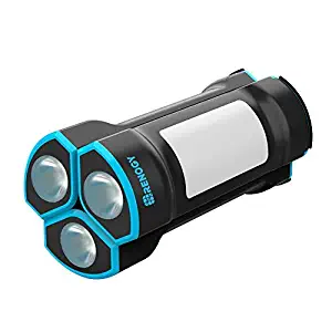 Renogy E.Lumen-M Magnetic Tactical Flashlight 3-in-1 Rechargeable Flashlight Multi Functional, IP65 Waterproof, with 7200mAh Power Bank for Camping and Hiking, Pack of 3, 5.25 x 1.63 x 1.11 in