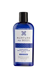 Mineral Sunscreen Lotion by Nurture My Body | SPF 32 – All-Natural, EWG"1" Rated, Certified Organic, Vegan Sun Protection (4 fluid ounces)