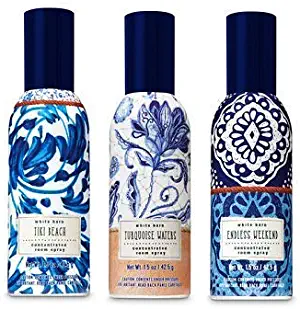 Bath and Body Works 3 Pack Concentrated Room Spray. Tiki Beach, Turquoise Waters and Endless Weekend. 1.5 Oz.