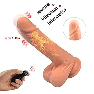 8.26inch Personal Rabbit Vîbrãtôr Ðíl'dɔ Rocking Heating -Automatic Handle Body Wand with Magic 10 Speed Modes Silicone D&illôs for Women Pleasure