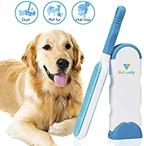 SuReady Pet Hair Remover Brush, Pet Hair Remover with Self-Cleaning Base, Double-Sided Pet Hair Remover Brush, Best Pet Hair Remover Brush for Removing Pet Hair