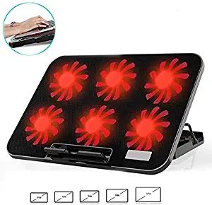 Hwhwxs Laptop Cooler, Notebook Cooler Cooling Pad, Laptop Cooler Stand Cooling pad with six Fans and Two USB