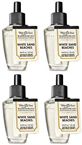 Bath and Body Works 4 Pack White Sands Beaches Wallflowers Fragrance Refill. 0.8 fl oz.