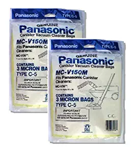 Panasonic MC-V150M 3-Bags Of Replacement Vacuum Bags Fits Panasonic Canister Vacuum Cleaner Models (2-Pack)
