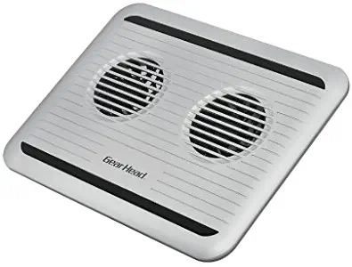 Gear Head Dual-Cool Laptop Cooling Fan - Silver/Black (USB) (ROHS) (CF3100SLV)