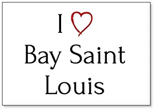 I Love Bay Saint Louis, fridge magnet (design 2)