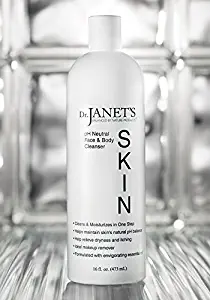 Dr. Janet’s Balanced By Nature Products Skin pH Neutral Face & Body Cleanser – Essential Oil Moisturizer, Natural Makeup Remover, Relieves Dryness & Itchiness– 16 oz.