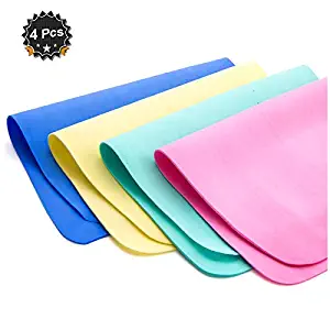 Super Absorbent Drying Cleaning Cloth Clean Towel,15" x 12", Random Color, Pack of 4