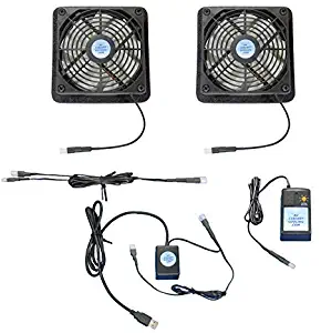 Plasma & LCD TV Vertical-Mount Cooling Fan System, with USB-Control & multispeed Fans