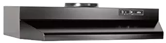 Broan 423023 ADA Capable Under-Cabinet Range Hood, 190 CFM 30-Inch, Black