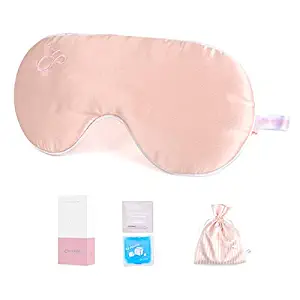 alittlecloud Warm/Cold Steam Silk Eye Mask for Women,Therapy Sleeping Mask with Reusable Cool Gels and Disposable Self-heating Pads,Relieving Dry Eye,Tired Eyes,Puffy Eyes and Dark Circle,Pink