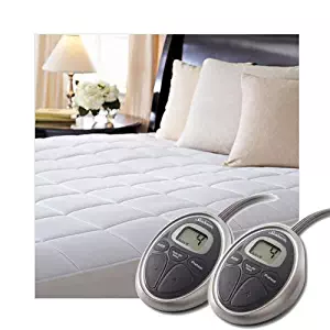 Sunbeam Selecttouch Premium Electric Heated Mattress Pad 100 Percent Quilted Cotton Top, 10 Heat Settings, Queen 60X 80