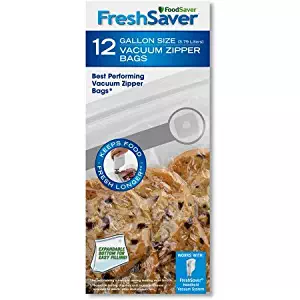 FoodSaver FreshSaver Gallon-Size Zipper Bags, 12-Count