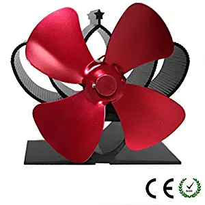 GOMAR 4 Crown Style Fireplace Fans Heat Powered Silent Operation Fireplace Fans Eco-Friendly Fan Efficient Heat Distribution for Super Small Space on Wood/Log Burner/Fireplace Top