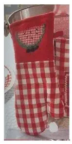 Watermelon Oven Mitt, Red and White