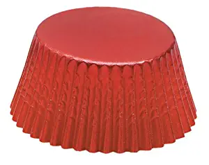 Fox Run 4926 Red Foil Disposable Bake Cups, 3 x 3 x 1.25 inches,