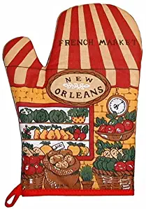 Artisan Owl New Orleans French Market Vegetable Stand Design Oven Mitt