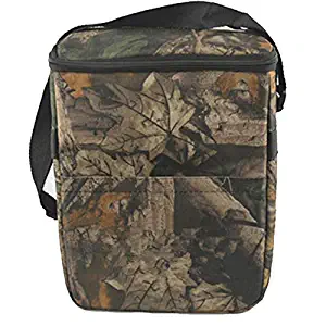 HMQINYI Insulated Lunch Box for Men Camo Lunch Bag for Boys Picnic Food Storage Box Cooler Bag (9L Leaf Camouflage)