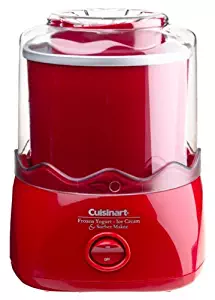 Cuisinart ICE-20R 1-1/2-Quart Automatic Ice Cream, Frozen Yogurt & Sorbet Maker, Red (Certified Refurbished)