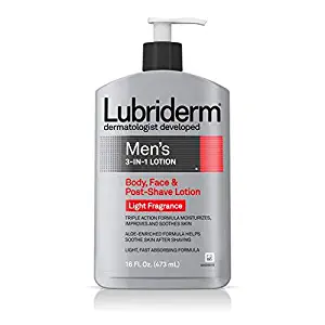 Lubriderm Mens 3 in 1 Light Fragrance Lotion, 16 Fluid Ounce - 12 per case.