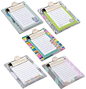 3 Mini Clipboards with Magnets on back (designs will vary among those pictured)