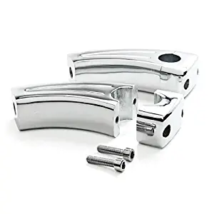 Krator 3.5" Chrome Bike Handlebar Pullback Risers 7/8" For Kawasaki Ninja Samurai Avenger 250 250R