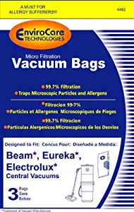 PAPER BAG, CENTRAL VAC BEAM/EUREKA/LUX ENV 3PK