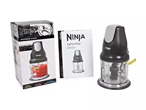 Ninja Food Chopper NJ110GR Express Chop - 200-Watt, 16-Ounce Bowl for Mincing, Chopping, Grinding, Blending and Meal Prep (Renewed)