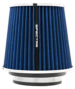 Spectre Performance 8136 Universal Clamp-On Air Filter: Round Tapered; 3 in/3.5 in/4 in (102 mm/89 mm/76 mm) Flange ID; 6.719 in (171 mm) Height; 6 in (152 mm) Base; 4.75 in (121 mm) Top