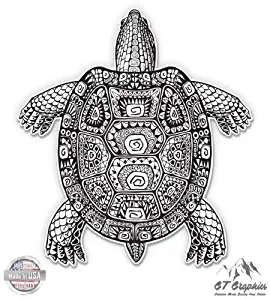 Turtle Pretty - 5" Vinyl Sticker - For Car Laptop I-Pad - Waterproof Decal